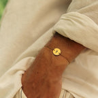 Elegant Initial Coin Bracelet