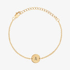 Elegant Initial Coin Bracelet