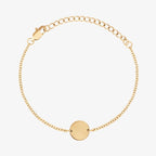 Elegant Initial Coin Bracelet